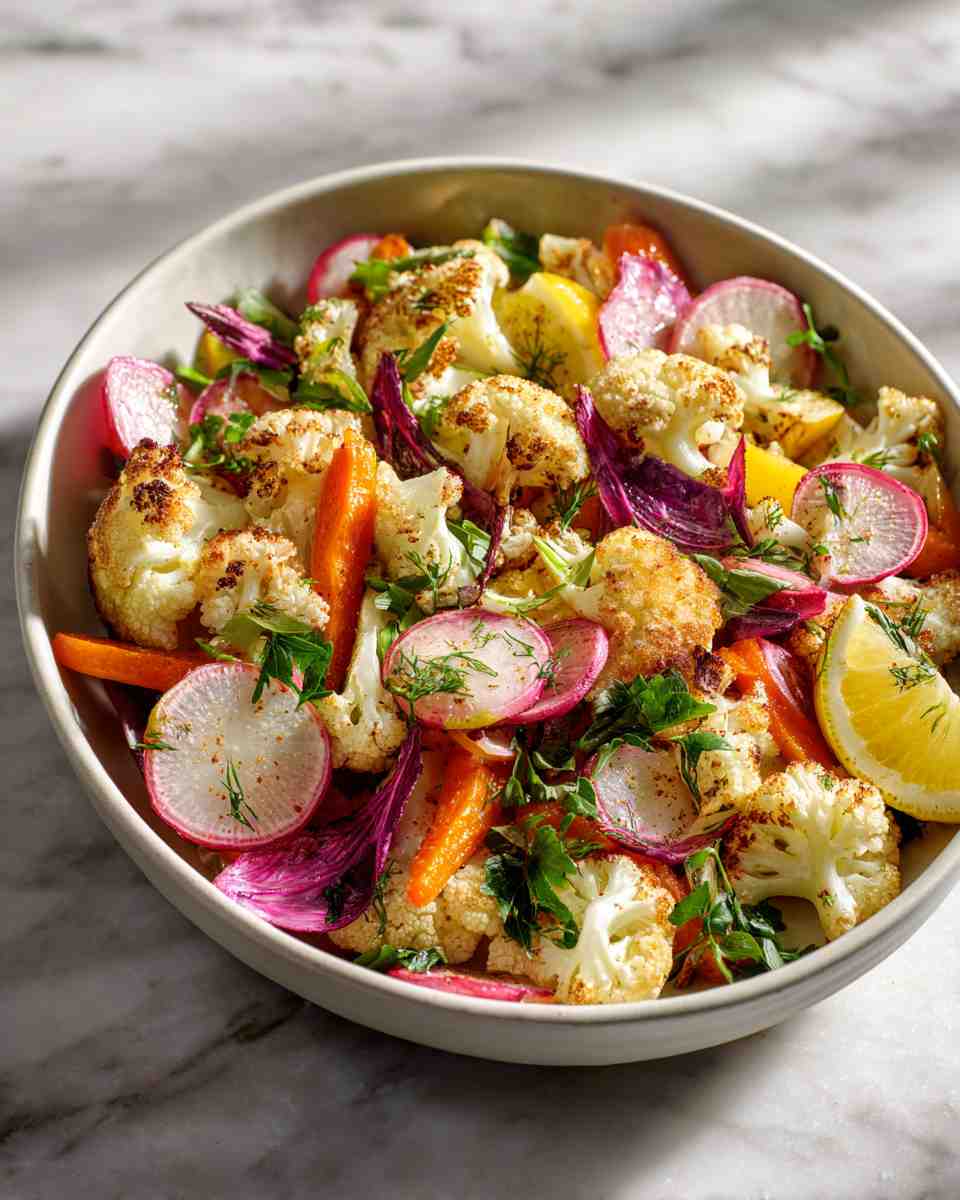 Roasted Cauliflower and Vegetable Salad