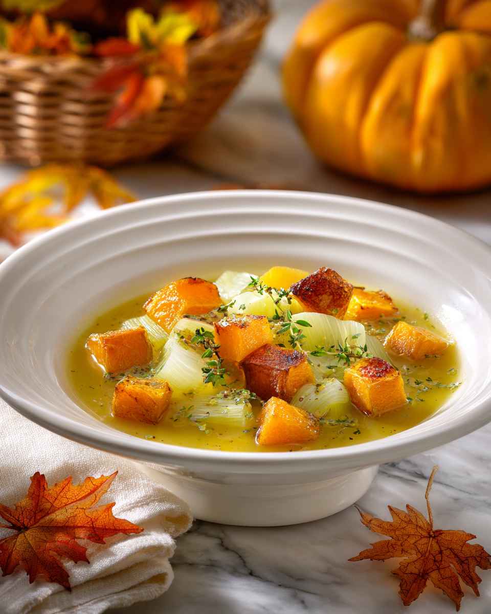 Roasted Squash and Leek Potato Soup