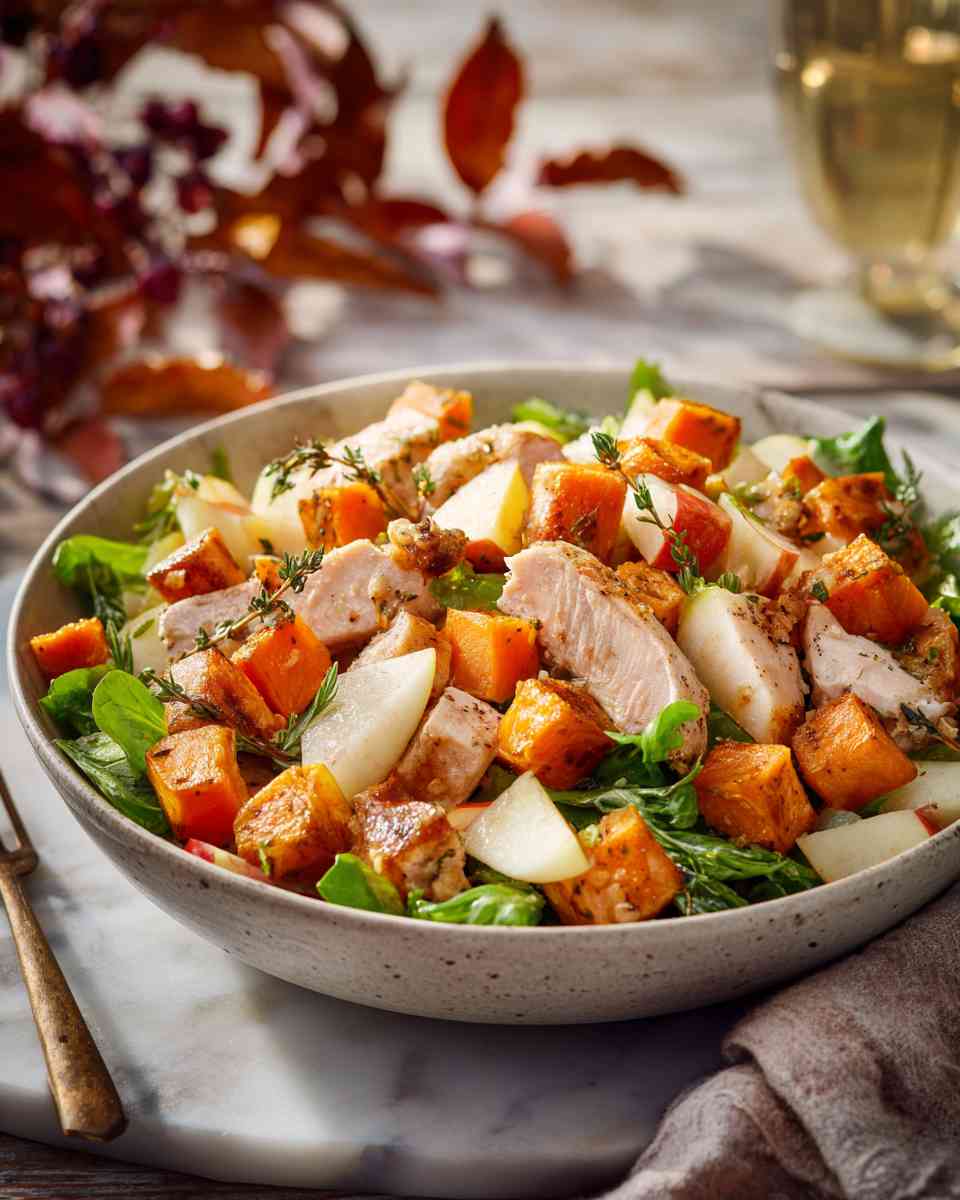 Roasted Sweet Potato and Turkey Harvest Salad