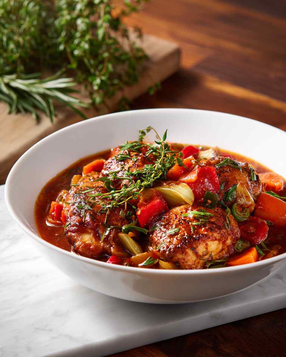 Rustic Chicken Cacciatore with Vegetables