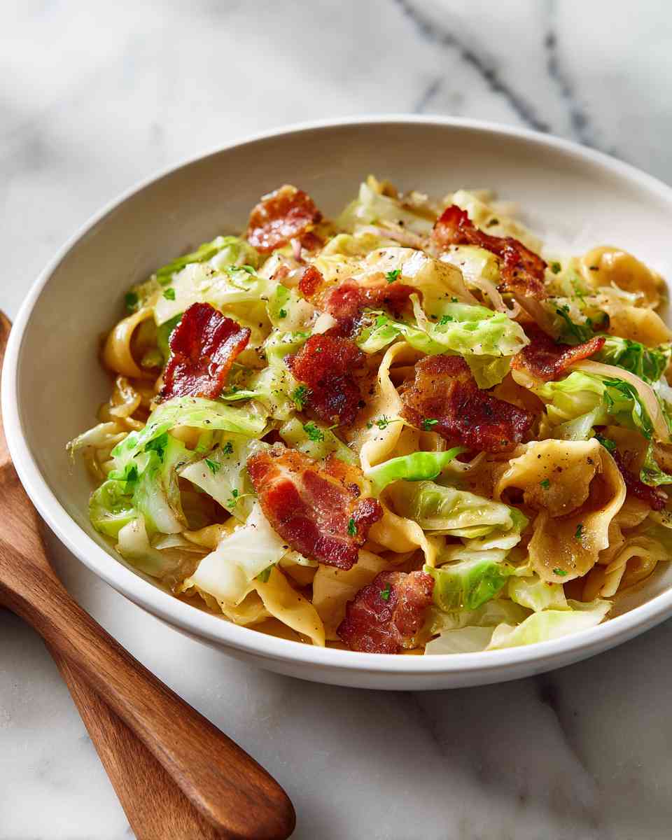 Savory Bacon and Cabbage Noodle Skillet