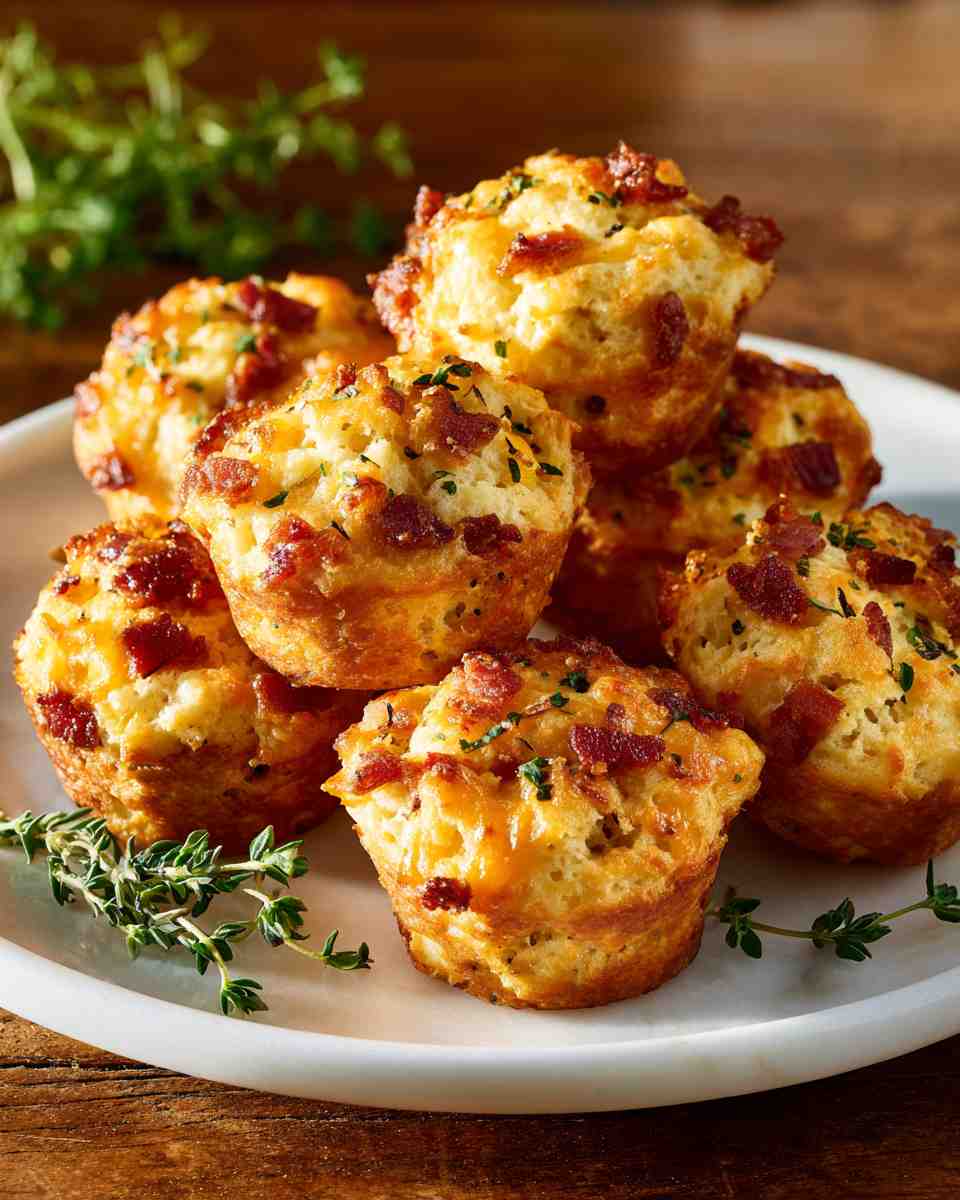 Savory Bacon and Cheddar Biscuit Muffins