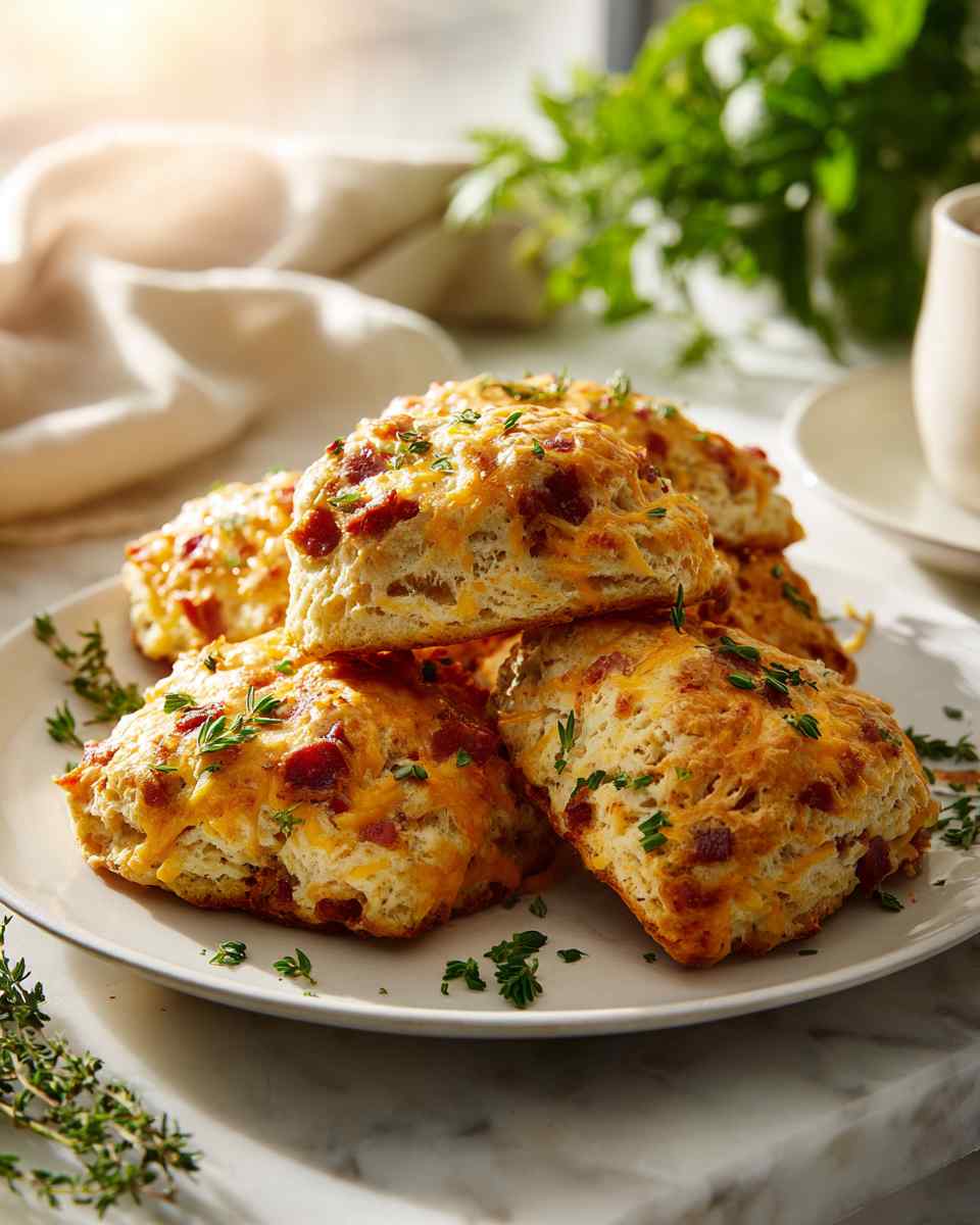 Savory Bacon and Cheddar Scones