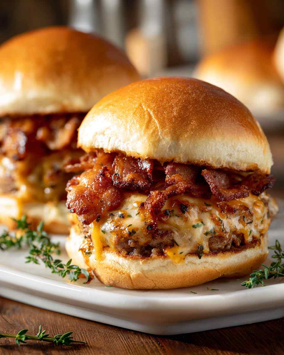 Savory Bacon Cheeseburger Buns