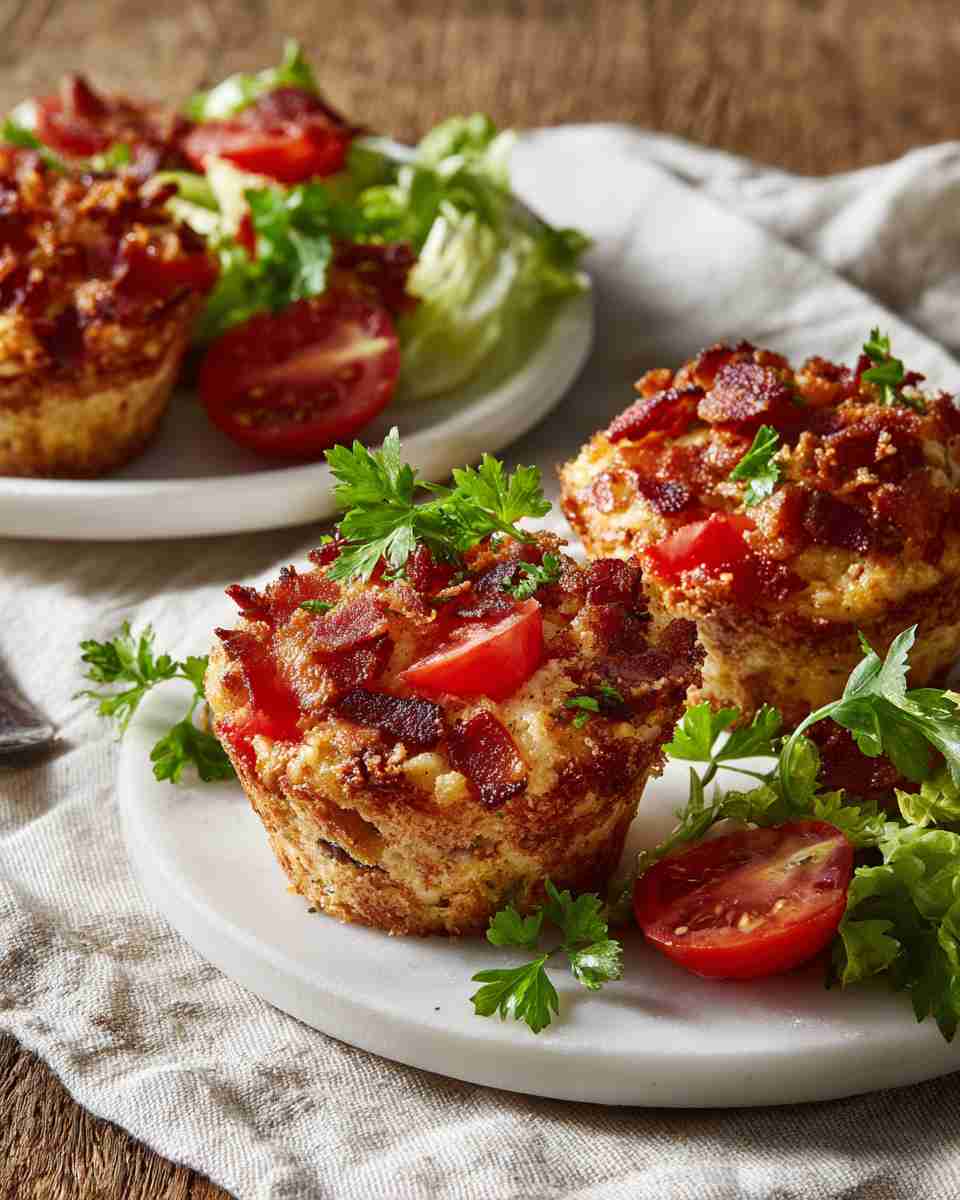 Savory Bacon, Lettuce, and Tomato Muffins
