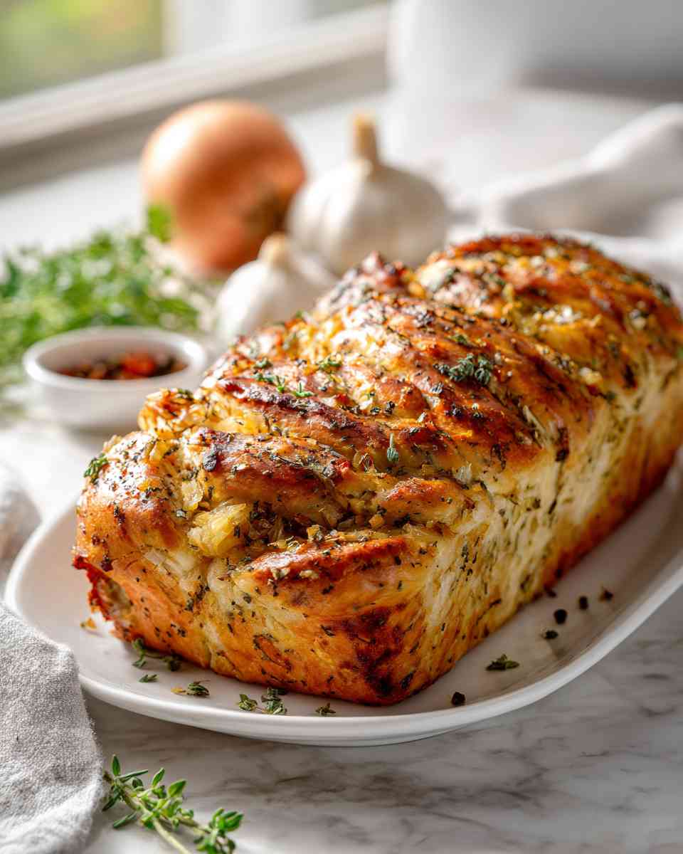 Savory Baked Amish Onion Bread
