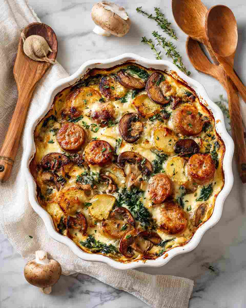 Savory Baked Potato and Sausage Casserole