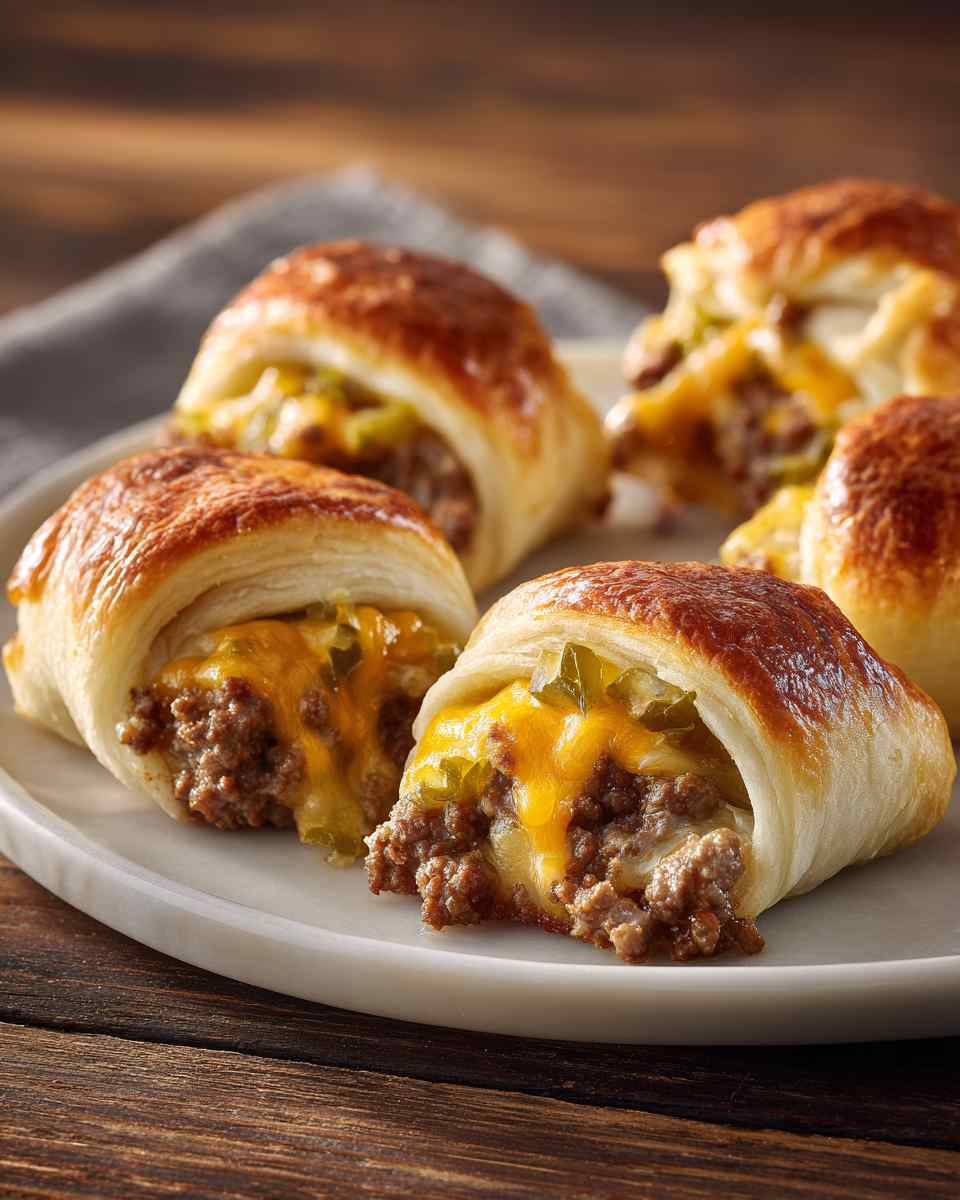 Savory Beef and Cheddar Crescent Rolls