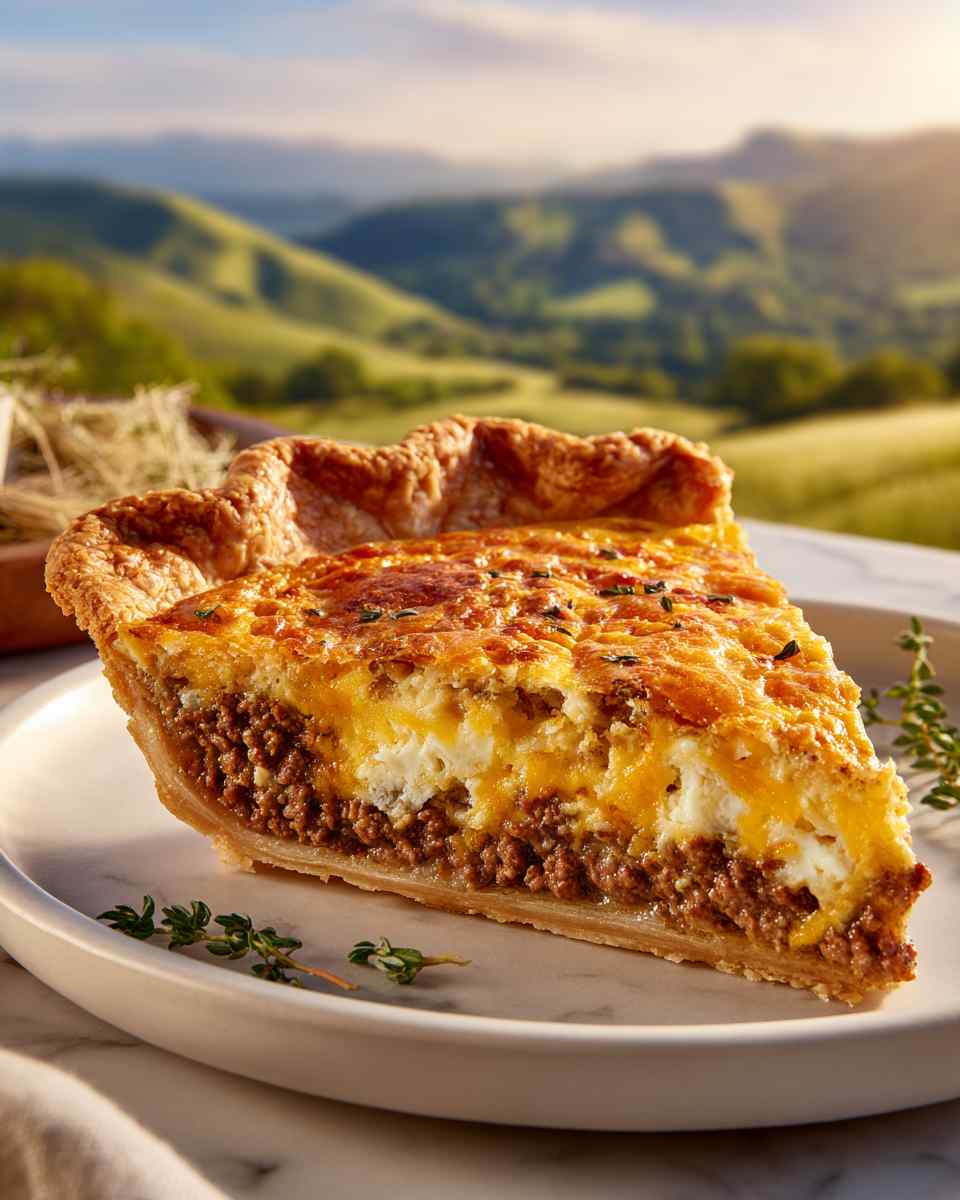 Savory Beef and Cheddar Quiche