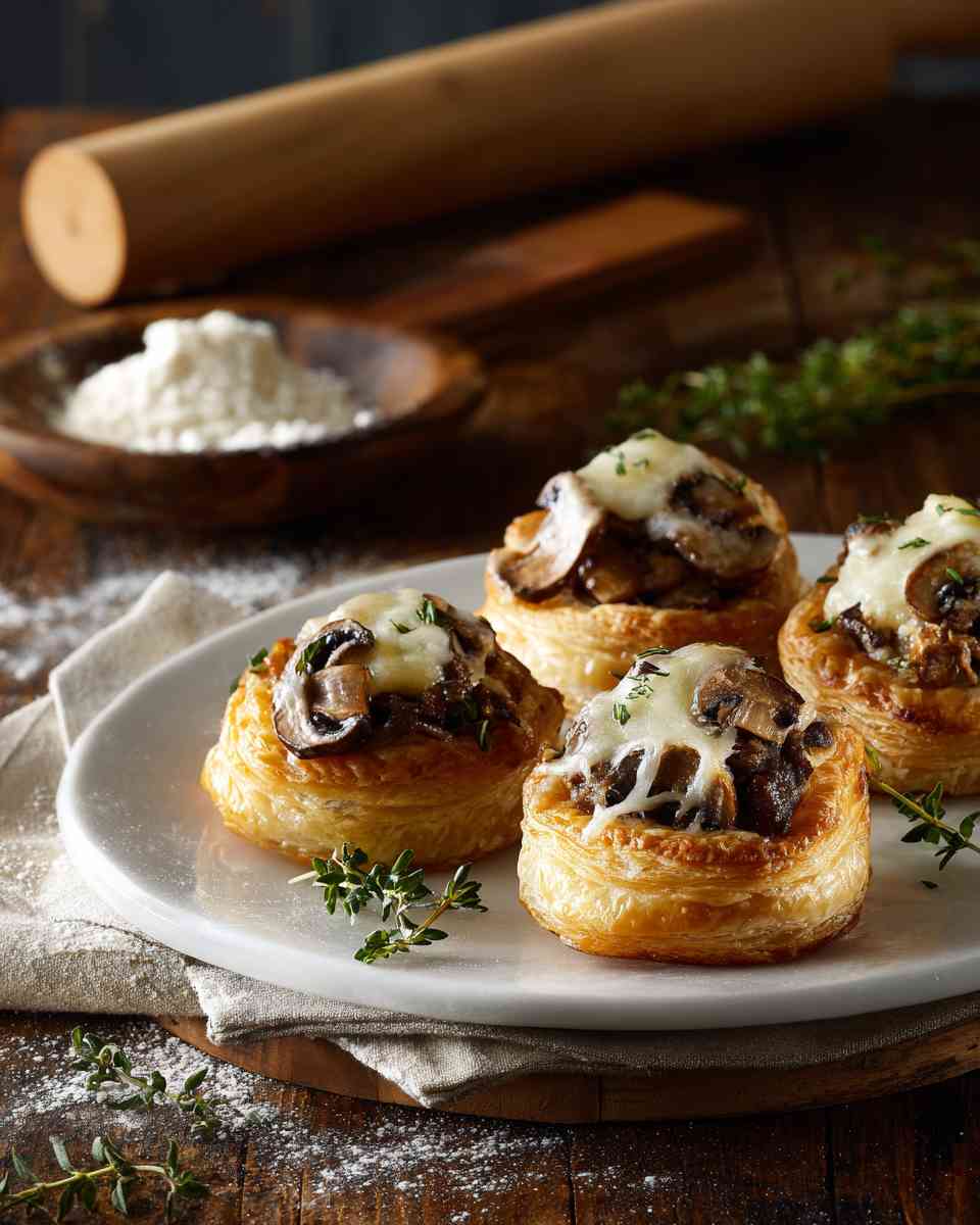 Savory Beef and Swiss Puff Pastry Bundles
