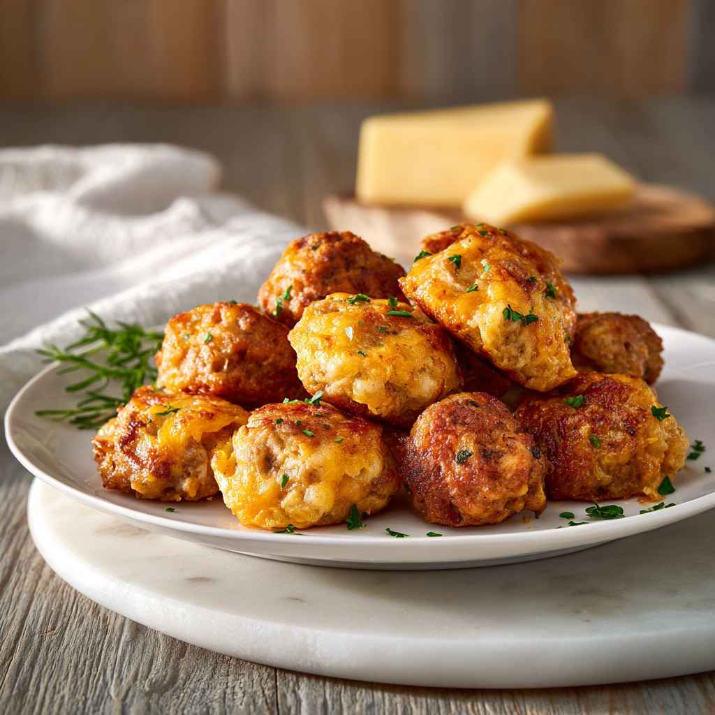 Savory Sausage and Cheddar Bites