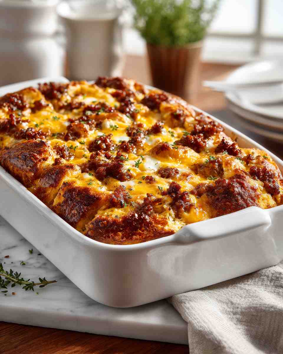 Savory Sausage and Cheese Breakfast Bake
