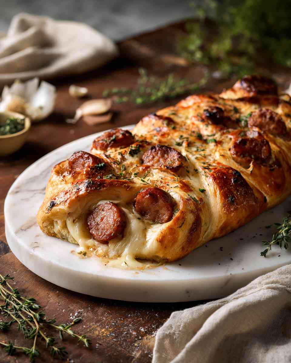 Savory Sausage and Cheese Stromboli Bake