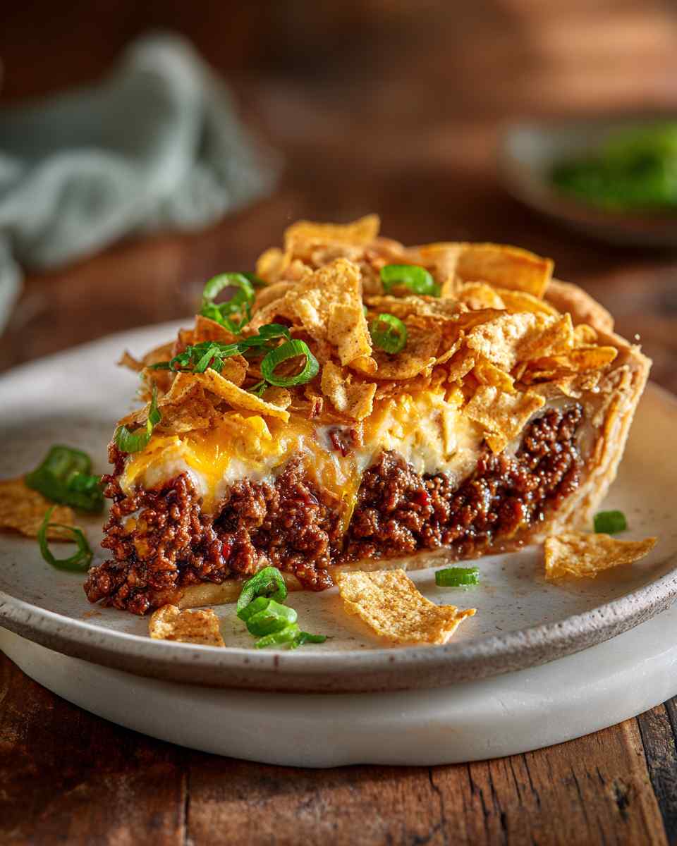 Savory Southwestern Beef and Nacho Pie