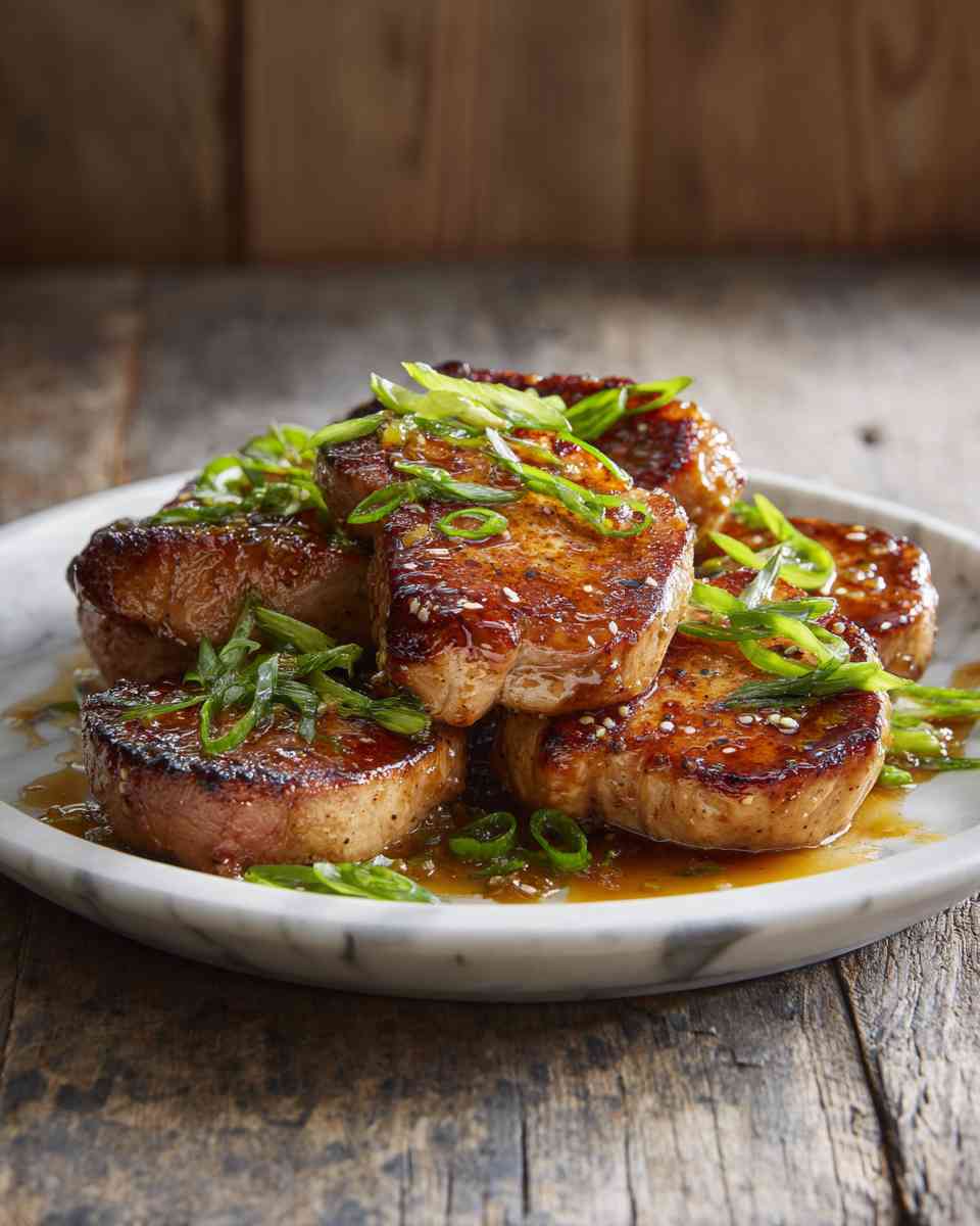Seared Pork Medallions with Apricot Glaze