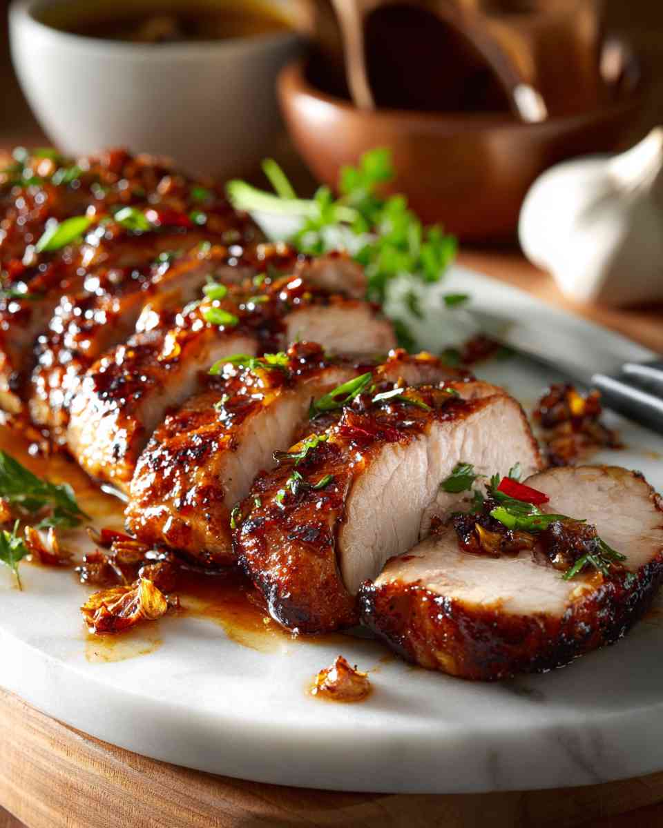 Seared Pork Tenderloin with Caramelized Glaze