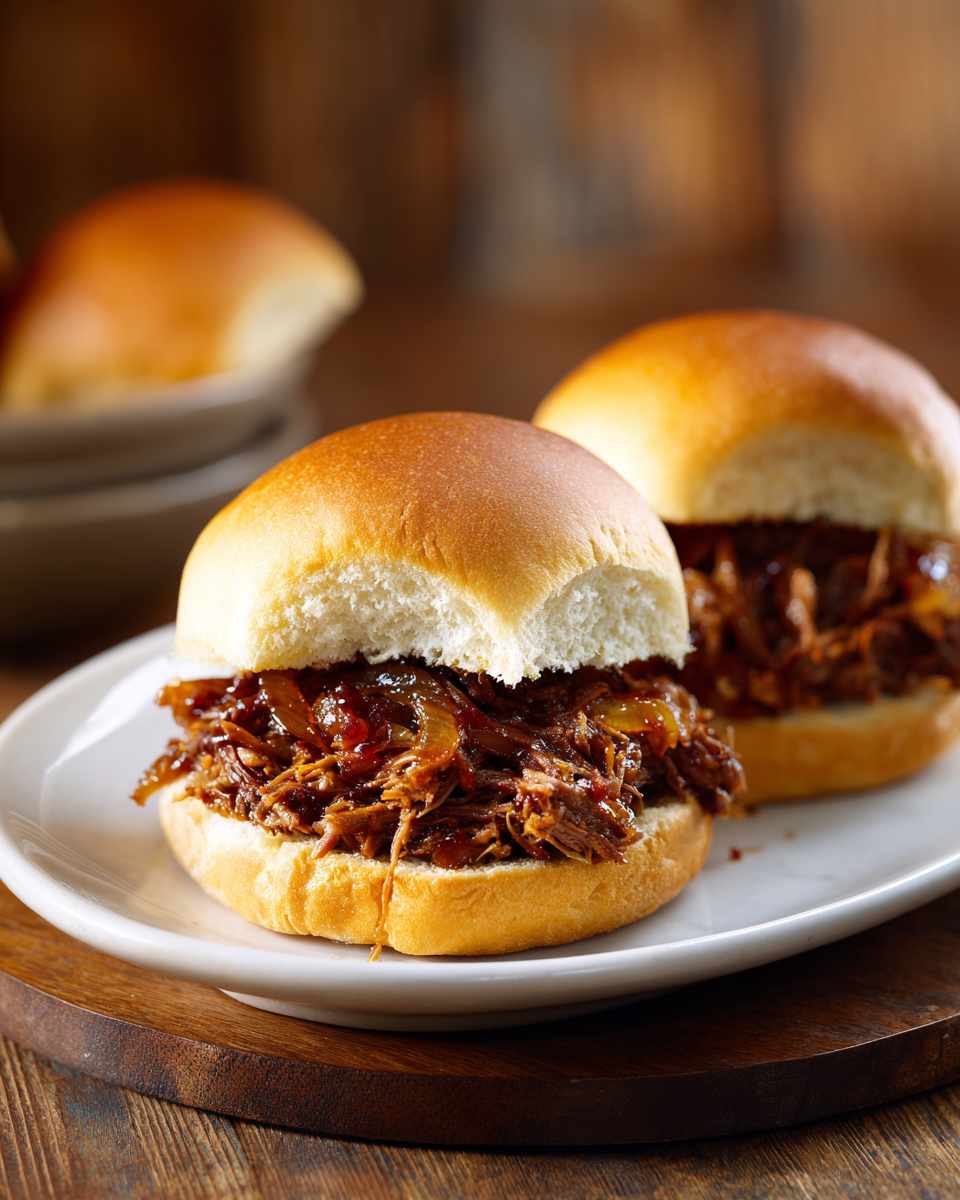 Simmered Barbecue Beef Sandwiches