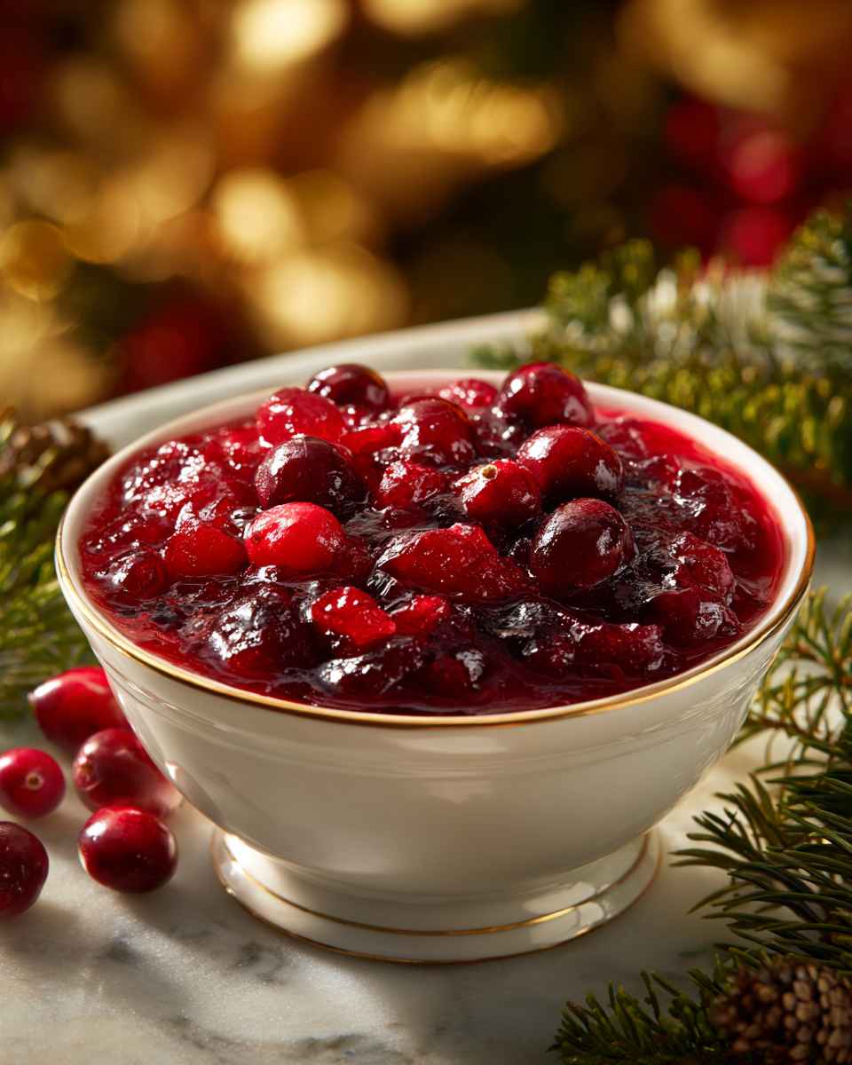 Simmered Cherry Cranberry Sauce