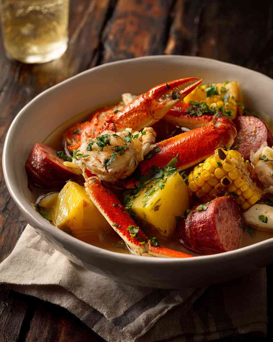 Simmered Seafood and Vegetable Boil