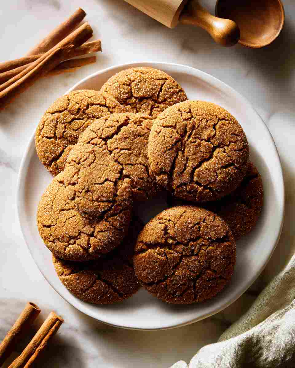 Soft and Spiced Ginger Molasses Cookies