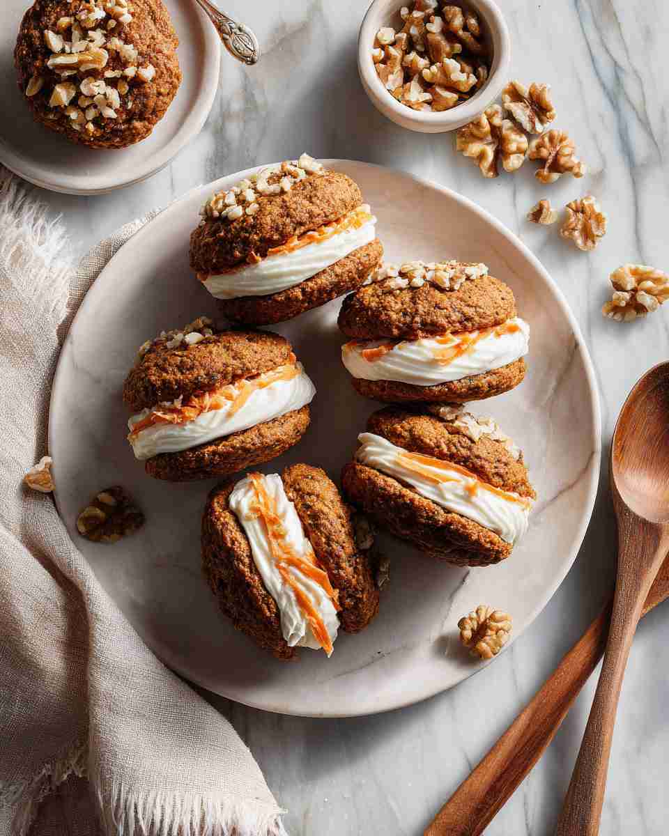 Spiced Carrot Cake Cookies with Creamy Pineapple Filling