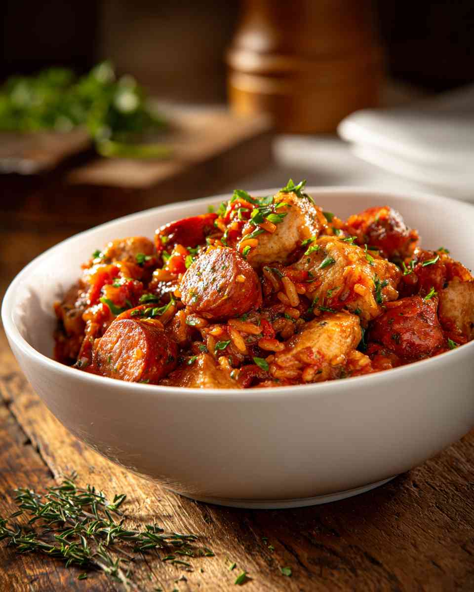 Spicy Chicken and Sausage Jambalaya