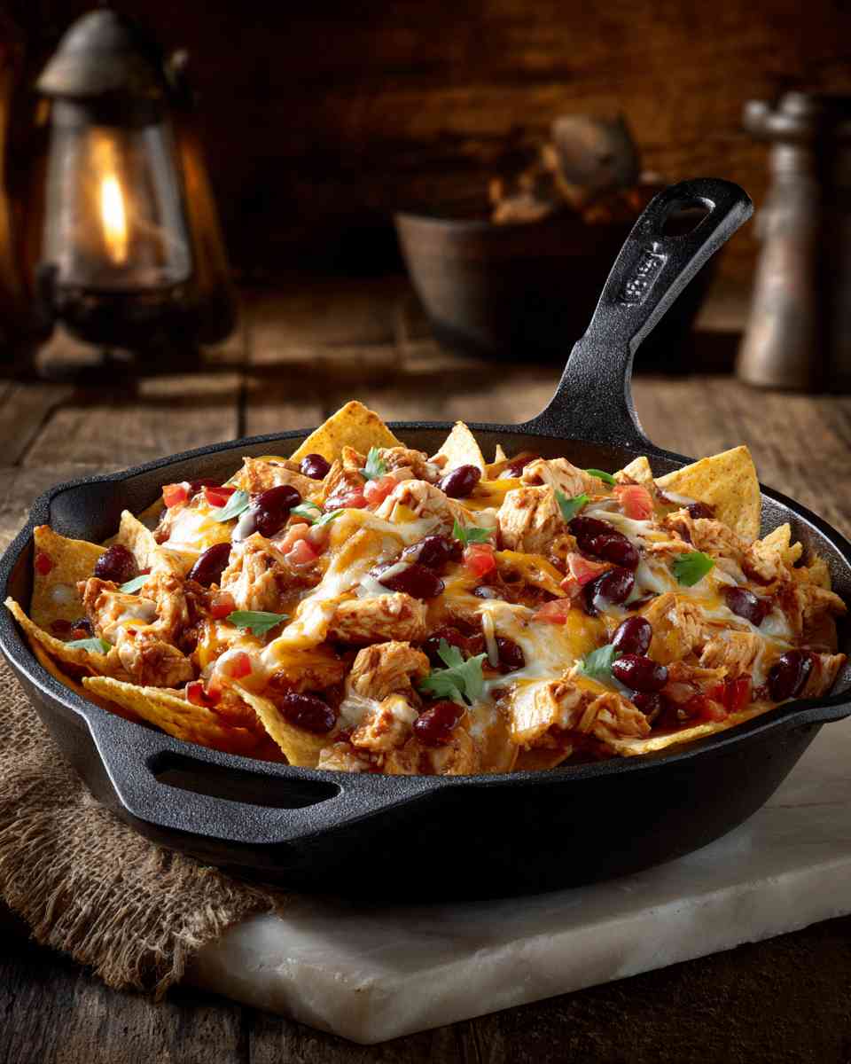 Spicy Chicken Chili Nachos