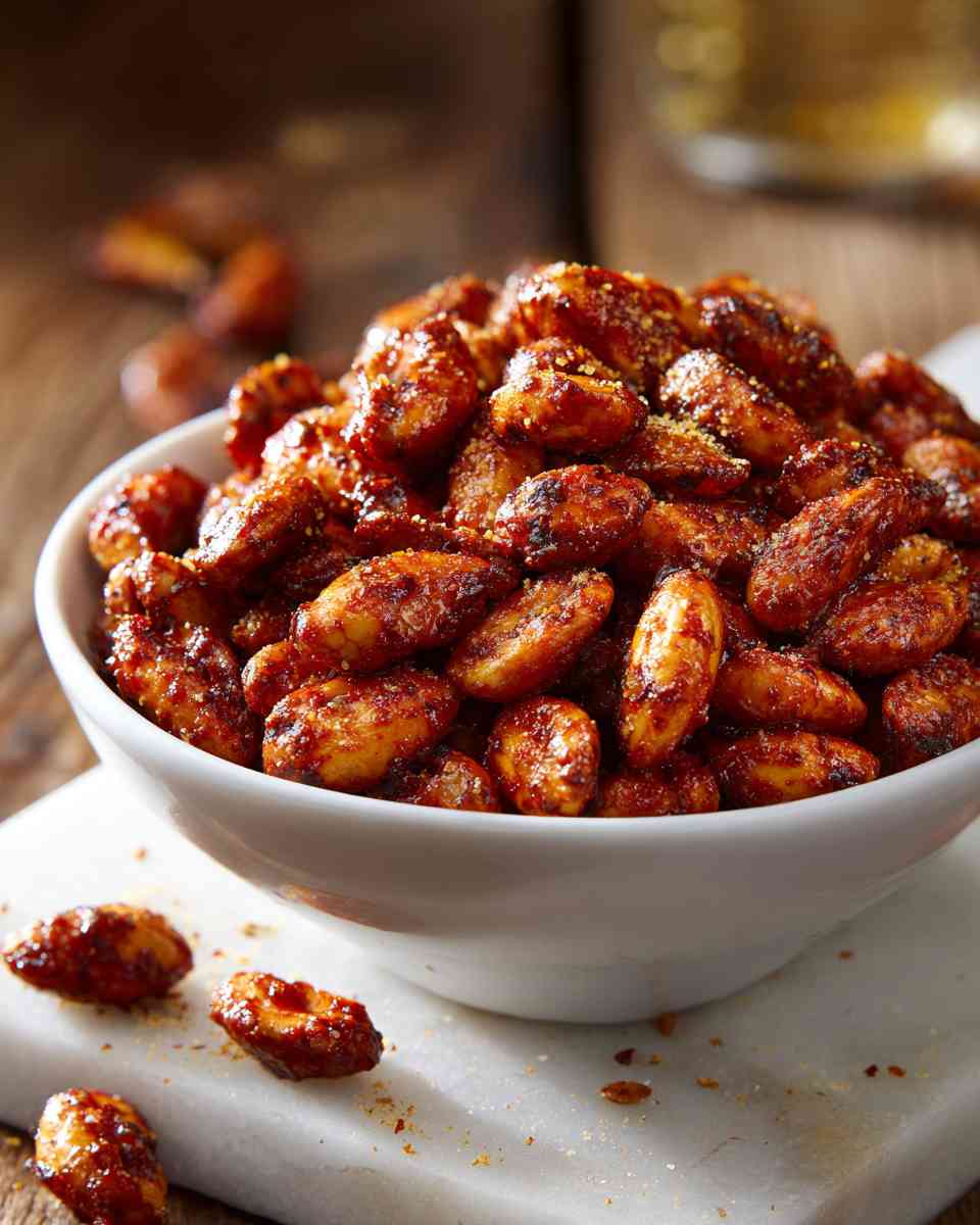 Spicy Roasted Barbecue Peanuts