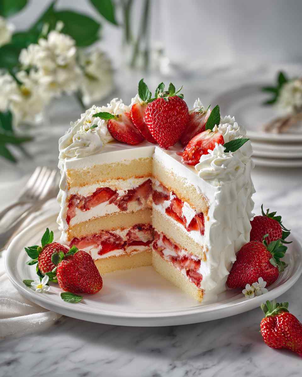 Strawberry Swirl Cake