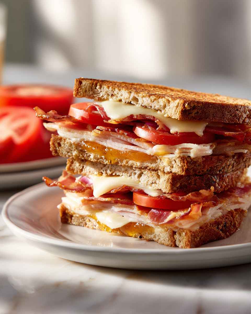 Toasted Multigrain Apricot Turkey Sandwiches