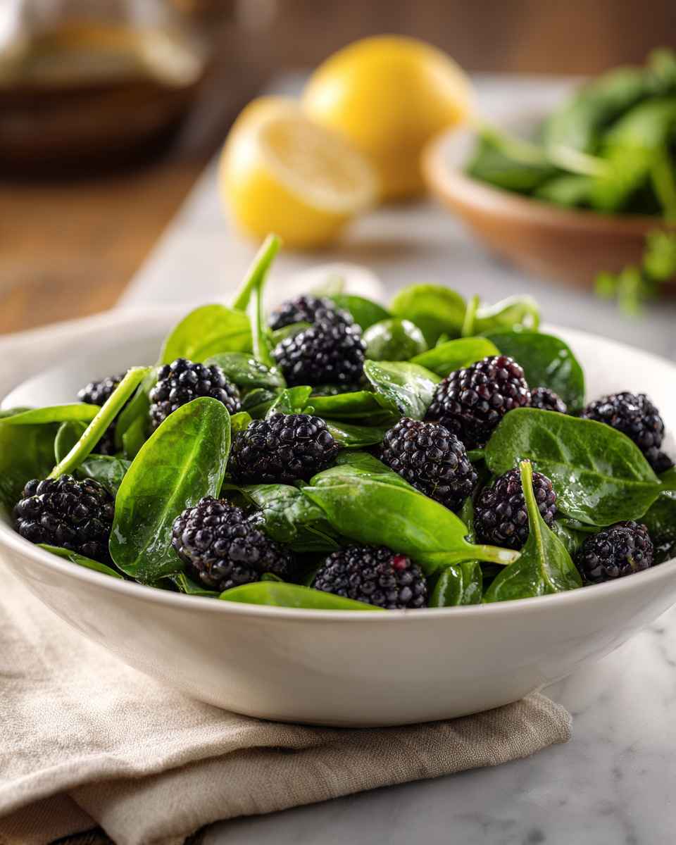 Vibrant Blackberry Balsamic Spinach Salad