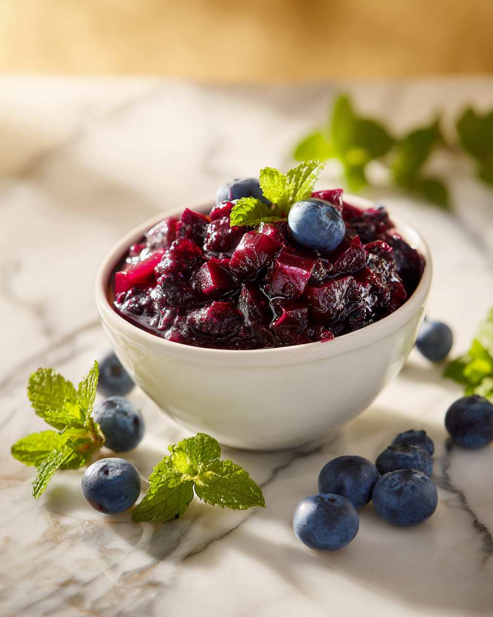 Vibrant Blueberry Rhubarb Compote