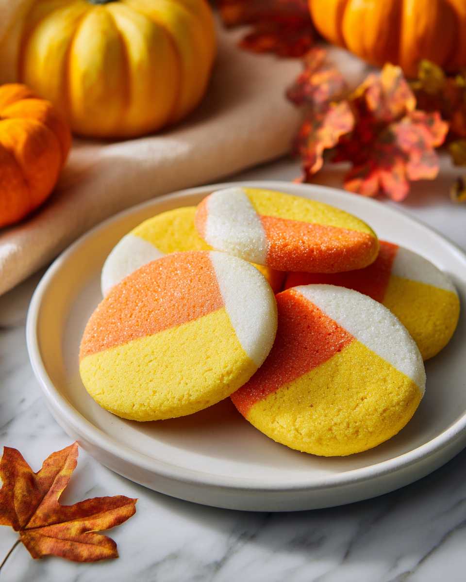 Vibrant Layered Candy Corn Cookies