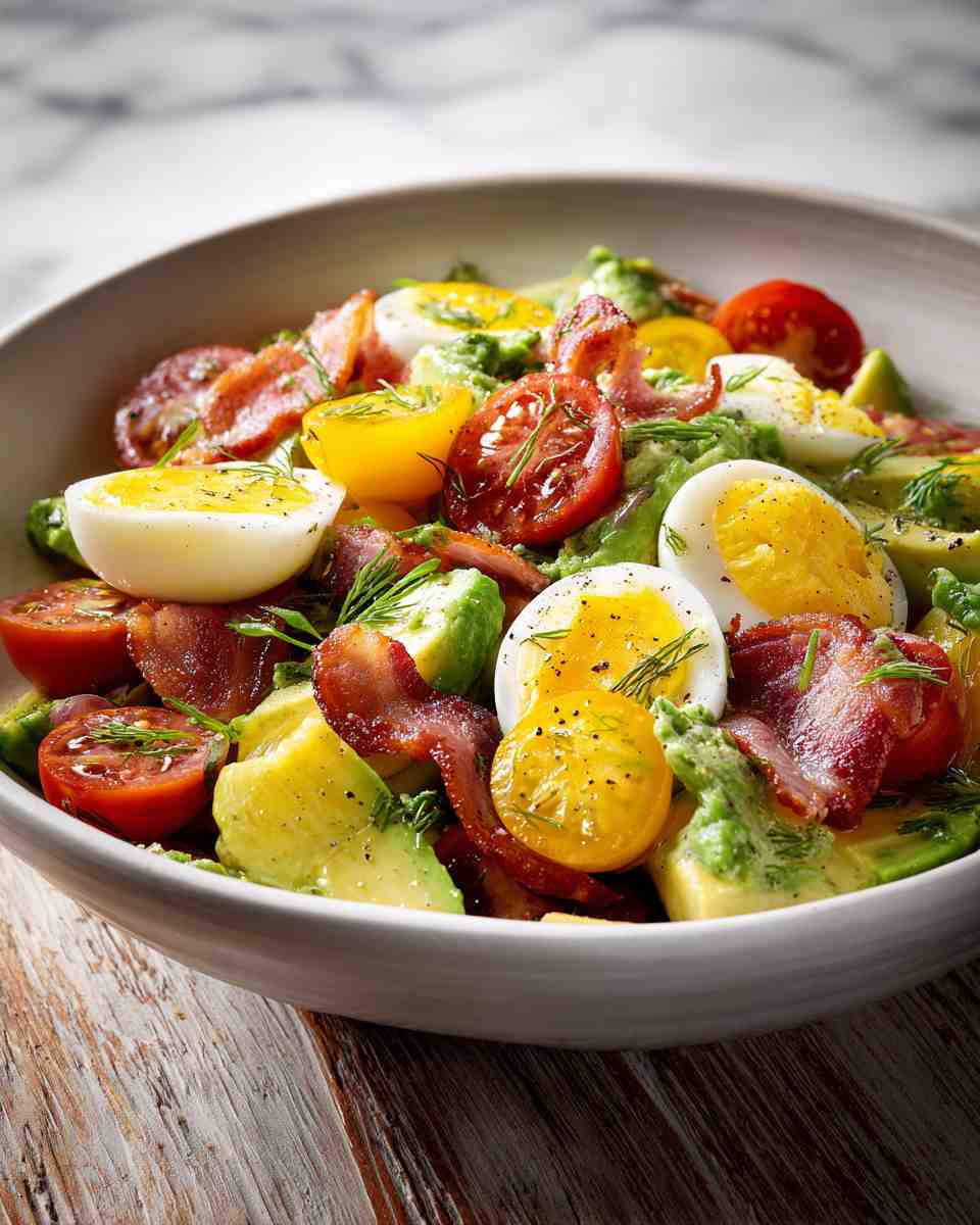Vibrant Tomato, Avocado, and Bacon Salad