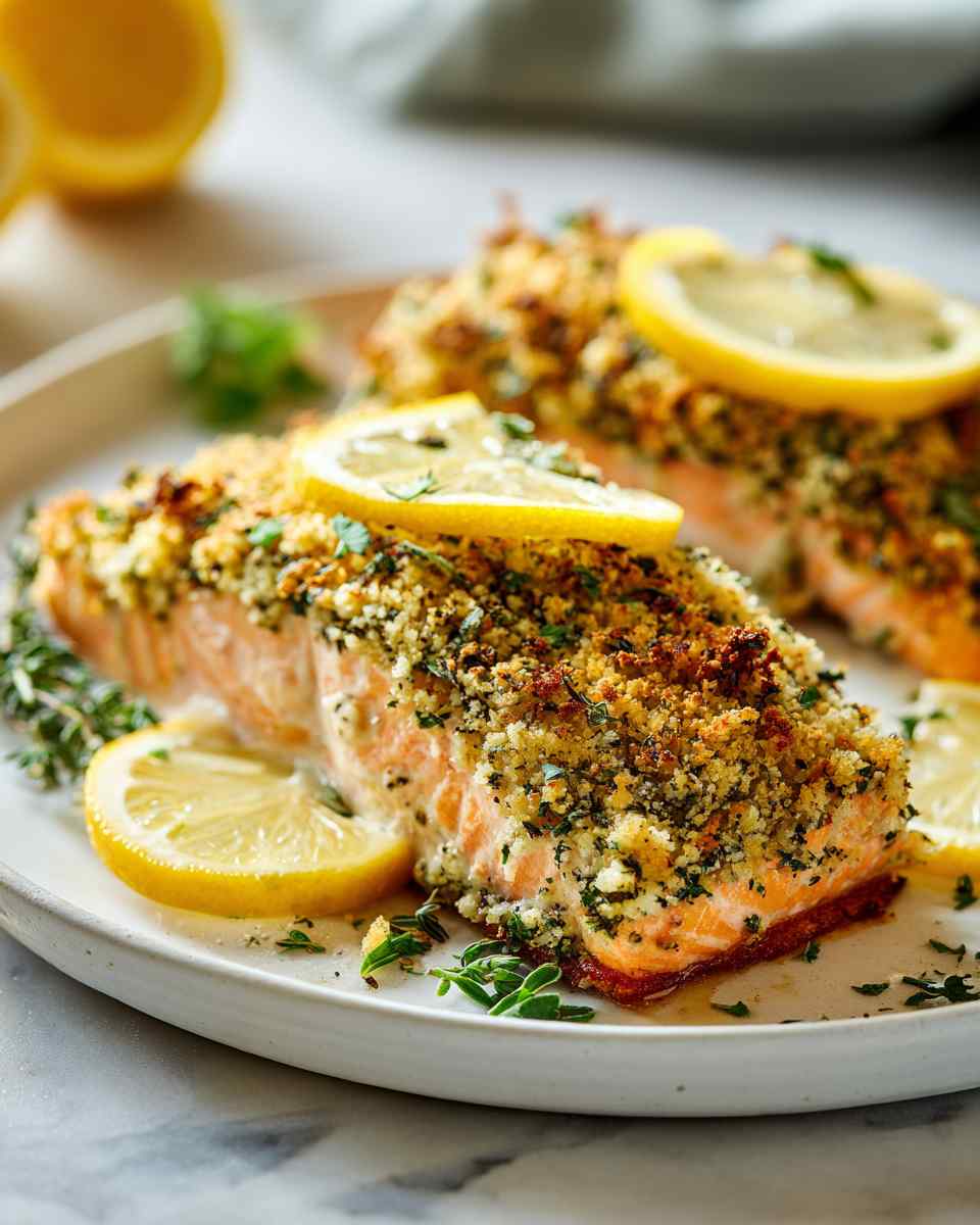 Zesty Baked Salmon with Horseradish Crust