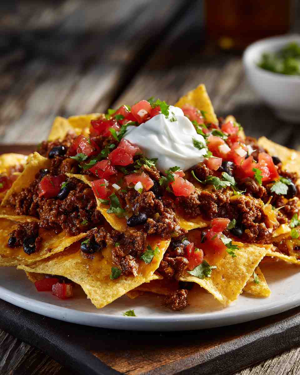 Zesty Beef and Bean Nachos