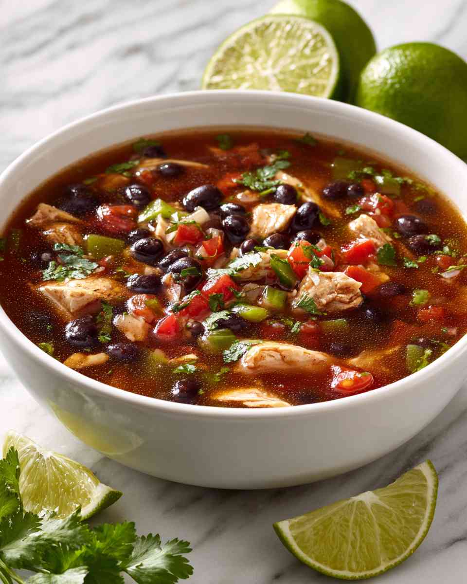 Zesty Black Bean and Chicken Soup