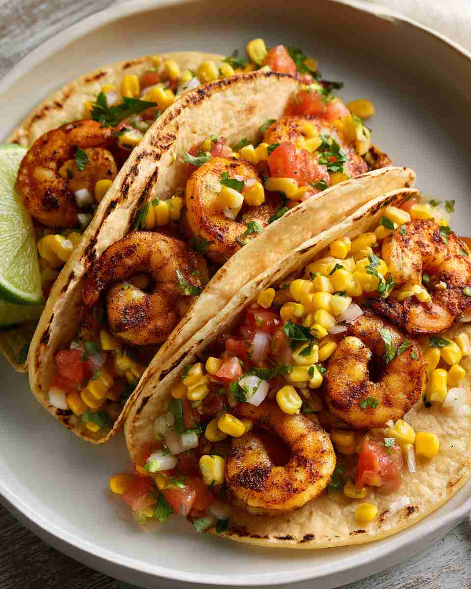 Zesty Grilled Shrimp Tacos with Fresh Corn Salsa