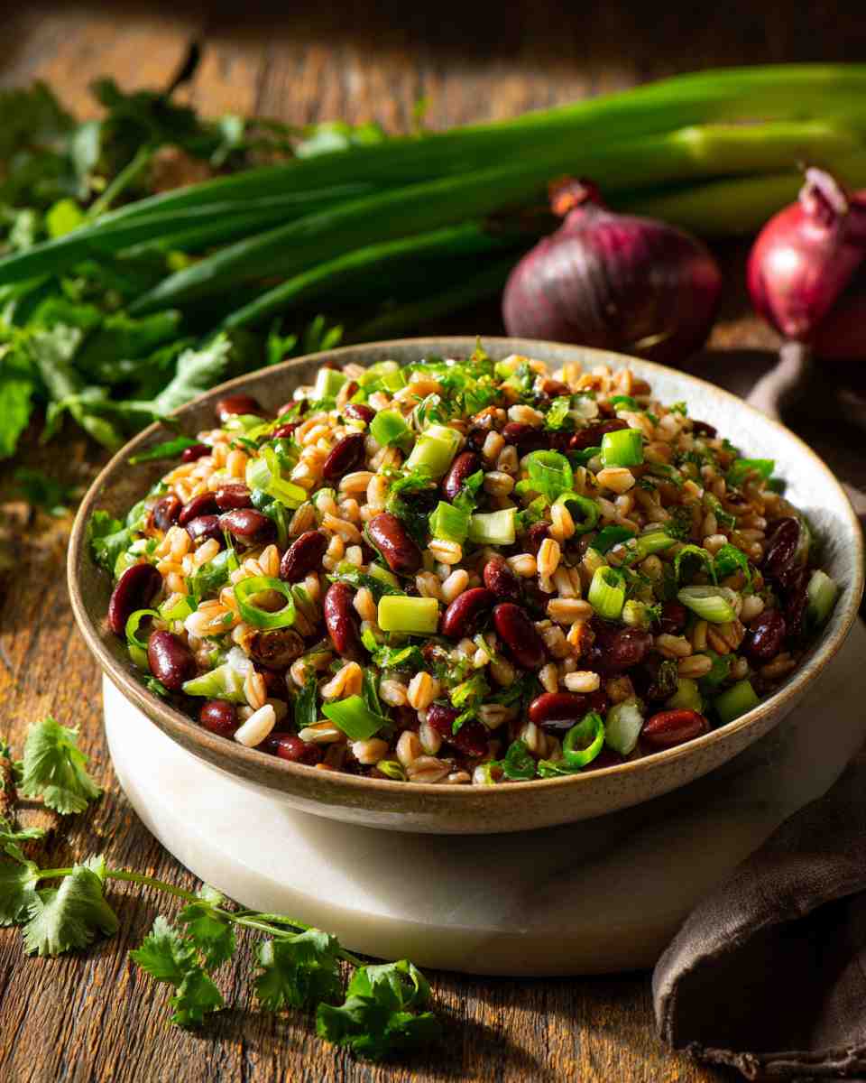 Zesty Southwestern Barley and Bean Salad